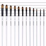 Filbert Paint Brushes Set, 12 PCS for Artists