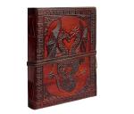 Double Dragon Leather Blank Notebook for Artists