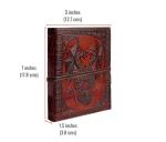 Double Dragon Leather Blank Notebook for Artists
