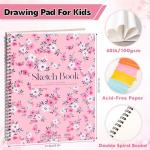 4 Pack 8.5 x 11 Inch Spiral Sketch Books