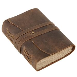 KomalC Leather Journal | Unlined Notebook for Artists