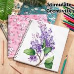 4 Pack 8.5 x 11 Inch Spiral Sketch Books