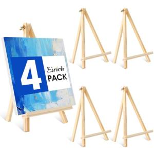 Portable 11.8-Inch Wood Tabletop Easels (4 Pack)