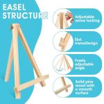 Portable 11.8-Inch Wood Tabletop Easels (4 Pack)