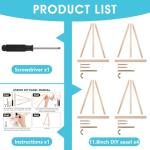 Portable 11.8-Inch Wood Tabletop Easels (4 Pack)