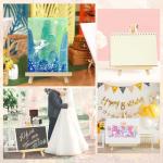 Portable 11.8-Inch Wood Tabletop Easels (4 Pack)