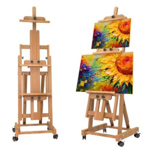 Multifunctional Adjustable H-Frame Easel for Artists