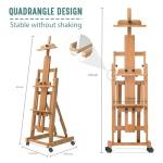 Multifunctional Adjustable H-Frame Easel for Artists