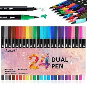 Aen Art Dual Brush Markers - 24 Colors