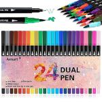 Aen Art Dual Brush Markers - 24 Colors