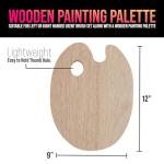 12-Piece Paint Brush Set with Wood Palette