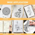 Black Micro Fineliner Pens Set for Artists