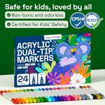 ARTISTRO 24 Dual-Tip Acrylic Paint Markers