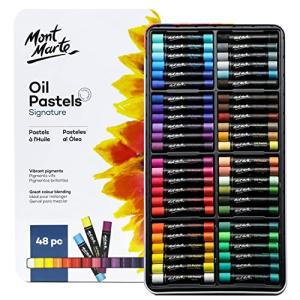 Mont Marte Vibrant Oil Pastel Set, 48 Colors