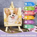 FUMILE 8x8 Canvas Boards, 6 Pack for Painting