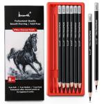Brusarth Charcoal Pencils Drawing Set - 8 Pieces
