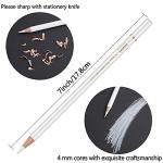 White Charcoal Pencils Set for Sketching, 5 Pieces