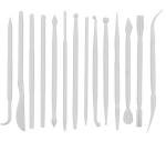 14pc Plastic Clay Modeling Tool Set