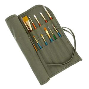 Canvas Brush Holder and Storage Organizer Pouch