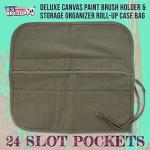 Canvas Brush Holder and Storage Organizer Pouch