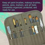 Canvas Brush Holder and Storage Organizer Pouch