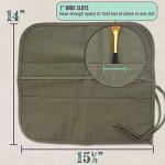 Canvas Brush Holder and Storage Organizer Pouch