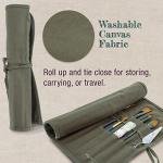 Canvas Brush Holder and Storage Organizer Pouch
