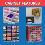 44-Drawer Plastic Storage Cabinet for Organizing