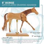8" Articulated Wooden Horse Manikin for Drawing