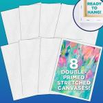 11" x 14" Stretched Canvas 8-Pack for Art