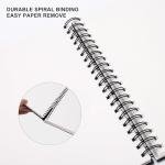 Spiral Bound Sketch Book - 80 Sheets, 9x11 Inches