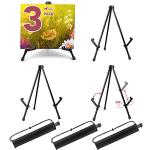 AROIC 3-Pack Adjustable Tabletop Easels in Black