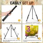 AROIC 3-Pack Adjustable Tabletop Easels in Black