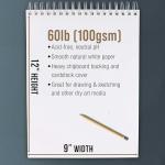 U.S. Art Supply 9"x12" Spiral Sketch Book 2-Pack