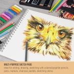 U.S. Art Supply 9"x12" Spiral Sketch Book 2-Pack