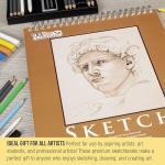 U.S. Art Supply 9"x12" Spiral Sketch Book 2-Pack