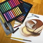 Charvin Artist Colored Chalk Pastels Set of 48