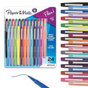 Paper Mate Flair Felt Tip Pens, 24 Count