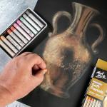 Mont Marte 10-Color Metallic Soft Pastels Set