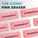 Ticonderoga Pink Wedge Erasers, Set of 3