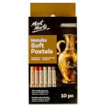 Mont Marte 10-Color Metallic Soft Pastels Set