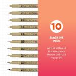 SAKURA Pigma Micron Black Ink 10 Tip Set