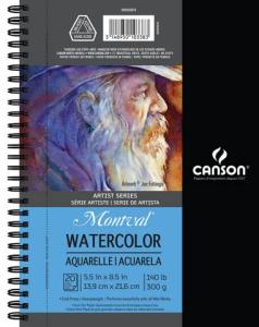 Canson Watercolor Paper Pad, 5.5x8.5 inches, 20 Sheets