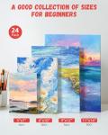 Simetufy 24 Pack Assorted Canvas Boards for Painting
