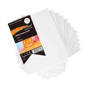 12-Pack 8x10 Inch Cotton Canvas Boards