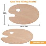 ZOEYES 20 Oval Oil Painting Palettes with Thumb Hole