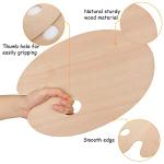 ZOEYES 20 Oval Oil Painting Palettes with Thumb Hole