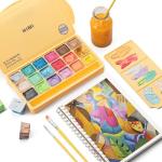 HIMI Metallic Gouache Paint Set, 18 Colors