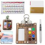 Tobios Mini Watercolor Travel Set with Sketchbook