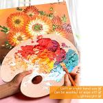 ZOEYES 20 Oval Oil Painting Palettes with Thumb Hole